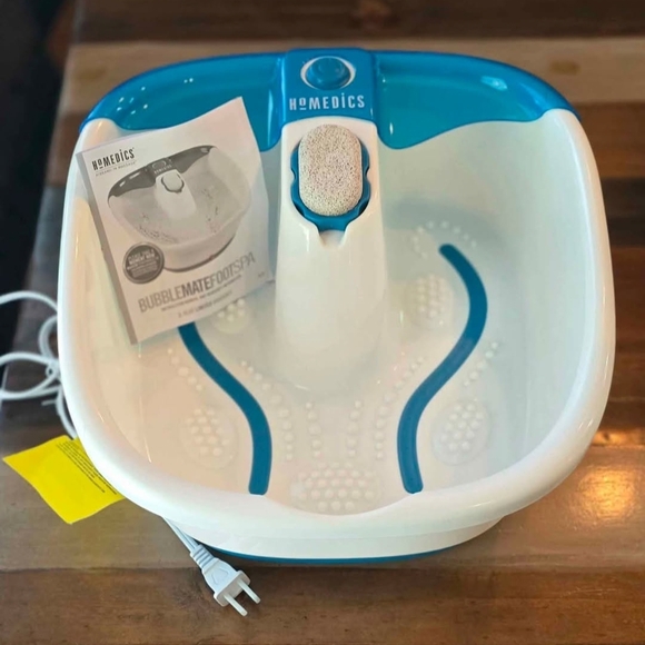 Homedics Blue and White Bubble Mate Foot Spa - Picture 1 of 1